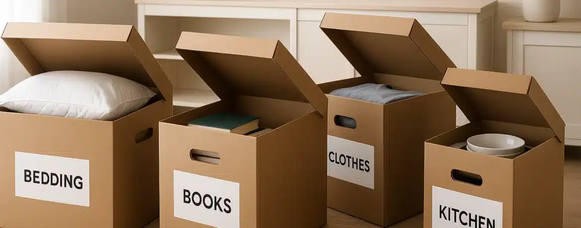 large cardboard storage boxes with lids