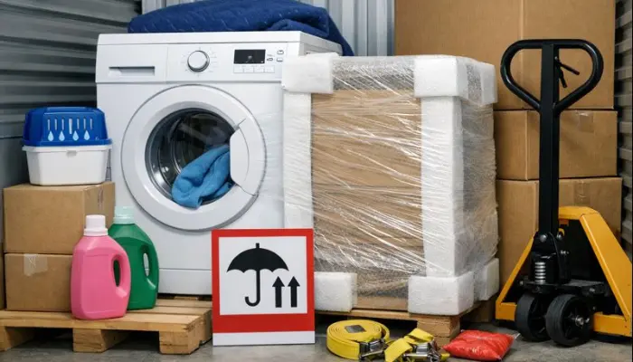 storing a washing machine