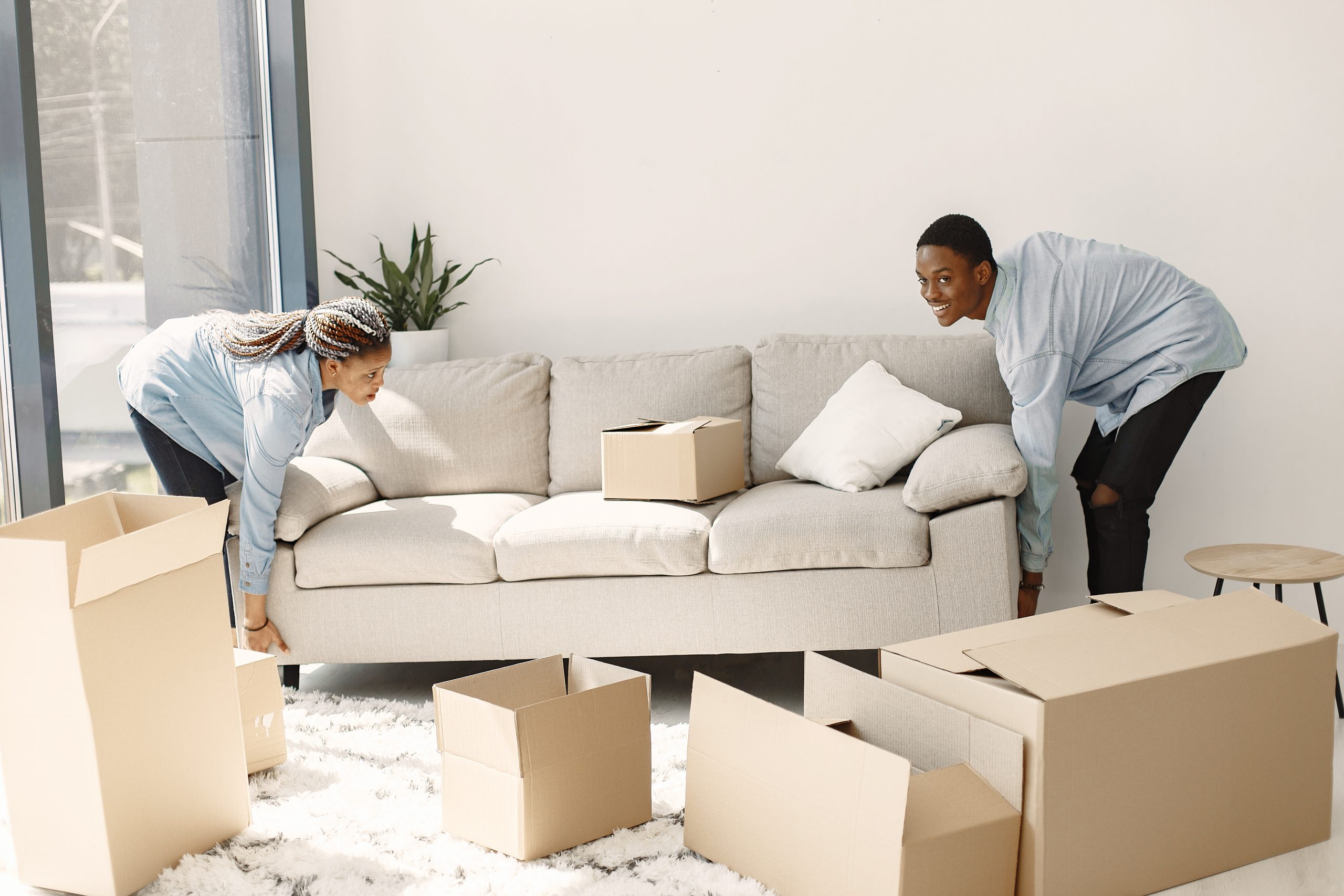 How do you move heavy furniture safely